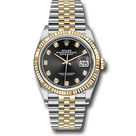 rolex ladies datejust black dial|rolex datejust 36mm black dial.